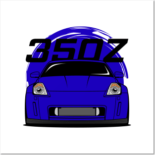 Blue 350Z JDM Posters and Art